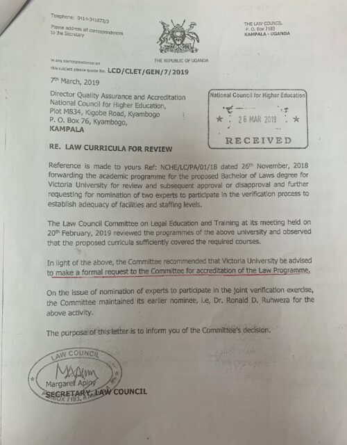 Law Council's Letter To NCHE
