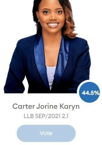 Carter Jorine Karyn Declared Winner Of Victoria University Guild Elections