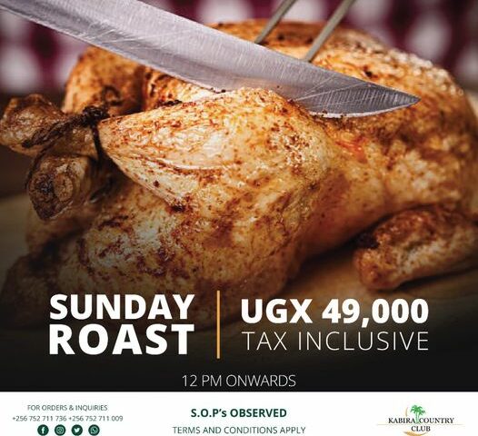How About You Treat Yourself To A Whole Chicken This Sunday? At Only UGX 49,000-Kabira Country Club