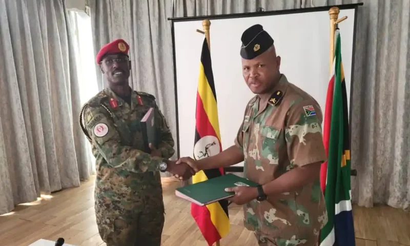 UPDF And South African Defence Forces Military Police Sign Defence Cooperation Agreement