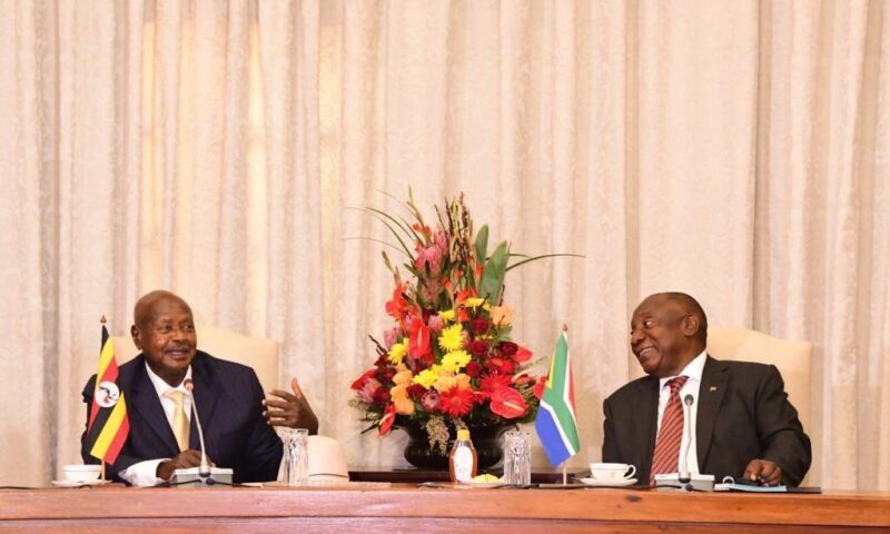South Africa’s Ramaphosa Lauds Museveni’s Efforts To Boost Regional Development, Inks MoU On Trade