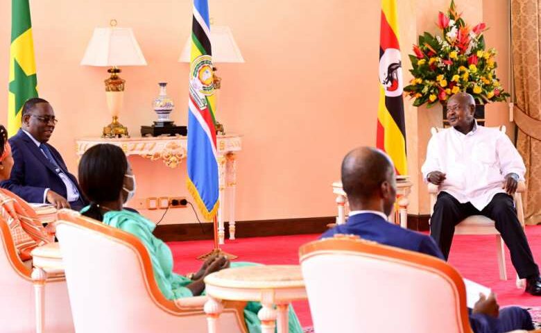 Museveni Hosts Senegal’s Macky Sall, Discuss Matters Of Bilateral, Continental & International Interest