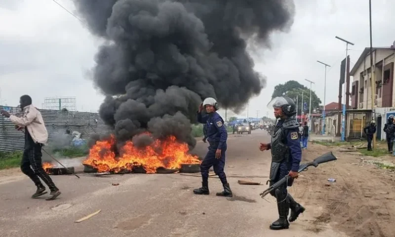 Protests Erupt In DR Congo As Opposition Clash With Police After Release Of Partial Results