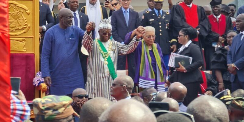 Watch Video: Liberia’s New President Nearly Collapses, Forced To Cut Short Inauguration Speech