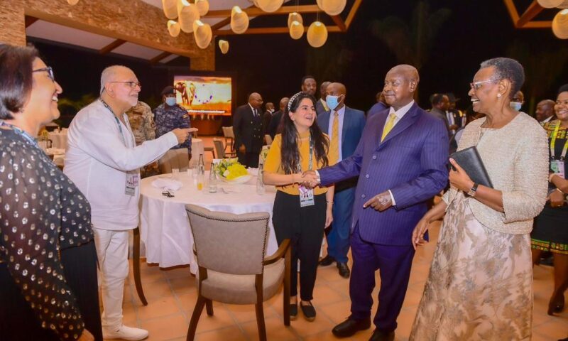 President Museveni Donates Cows To Sheena Ruparelia For Completing Speke Resort Convention Centre On Record Time