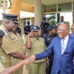 Out Going IGP Ochola Hands Over Office To  Deputy Katsigazi As His Six-Year Contract Ends