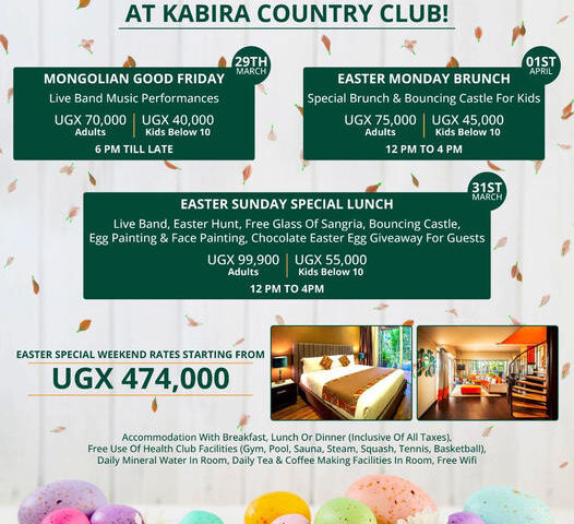 In For Easter Monday Plot? Pass By Kabira Country Club For A Special Brunch & Lots Of Fun Activities
