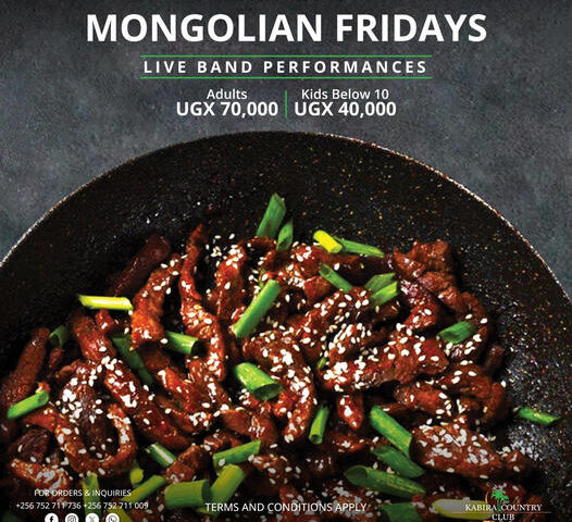 No Weekend Plans? Recharge With Kabira Country Club’s Mongolian Fridays And Live Band At Only UGX 70K