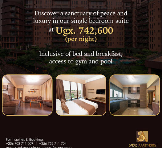 In For Holidays Or Getaway From Your Daily Hustles? Retreat To Luxury At Speke Apartments Wampewo At Affordable Rates